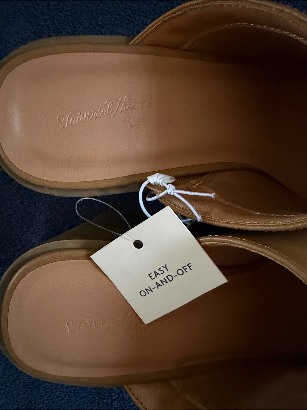 Universal Thread Tan Platform Mule Heels - Picture 4 of 4